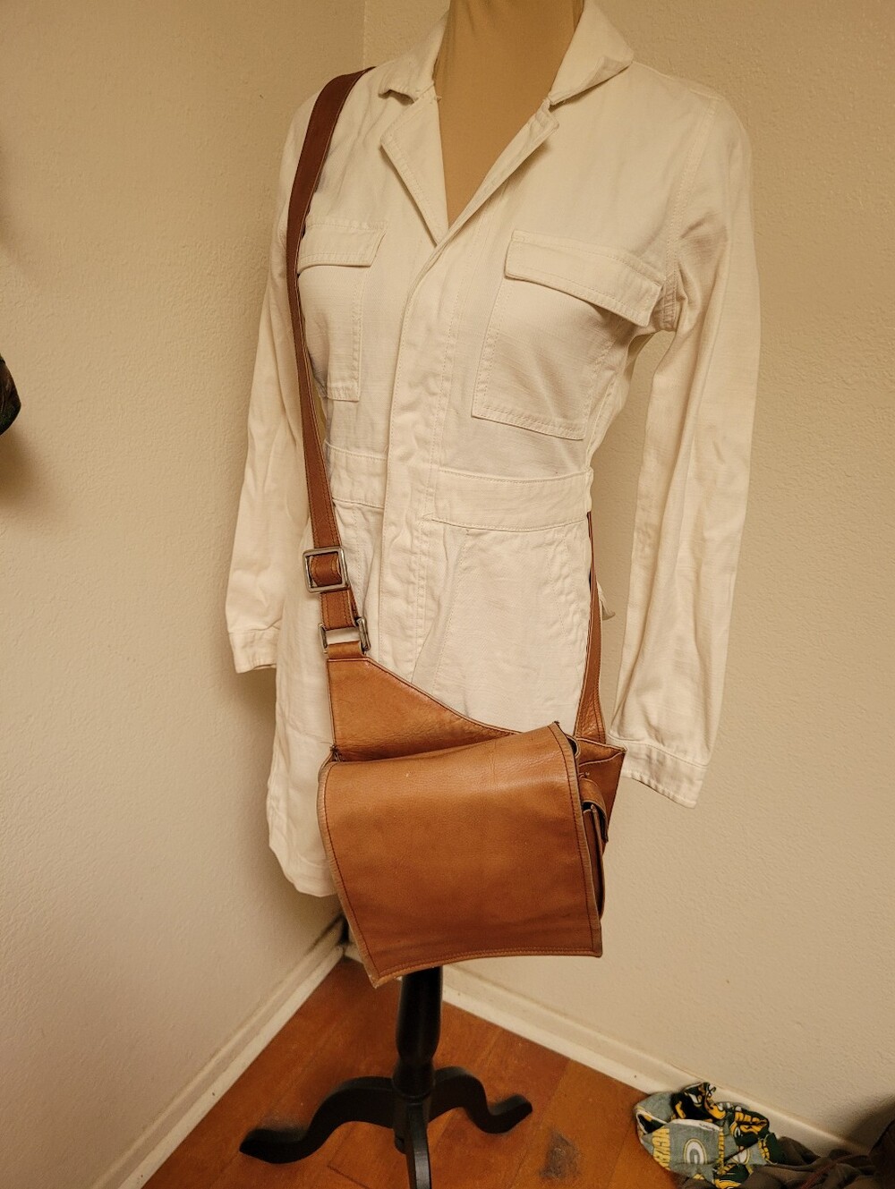 Vintage Latico Brown Leather Crossbody Bag